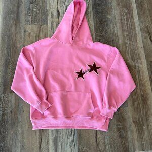 Aelfric Eden Star Print Color Contrast hoodie pink size XS
